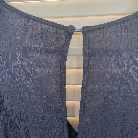 Maeve by Anthropology jumpsuit/ coverall.  %100 viscose Navy - Picture 4 of 6